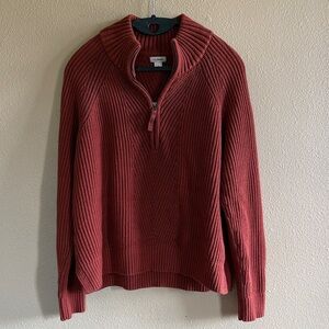 L.L. Bean Mariner Shaker 1/4 Zip Sweater